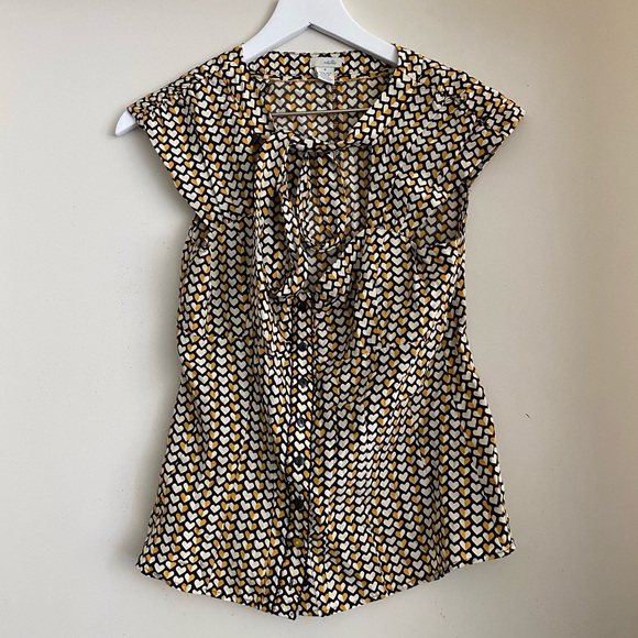 Anthropologie Odille Heart Silk Top - Picture 2 of 4